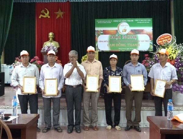 Cam Đồng Thanh huyện Kim Động được công nhận nhãn hiệu tập thể